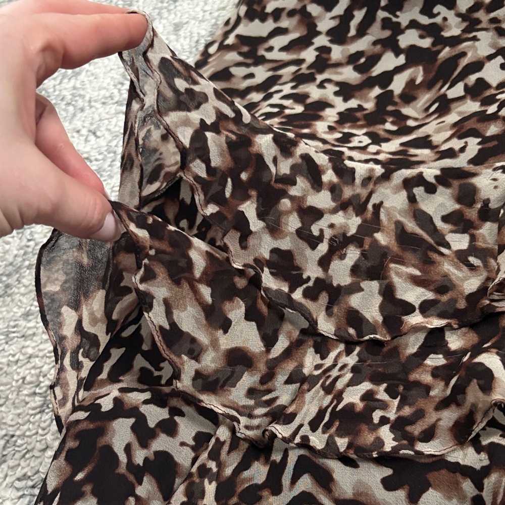 Leopard Print Ruffle Skirt - Picture 2 of 5